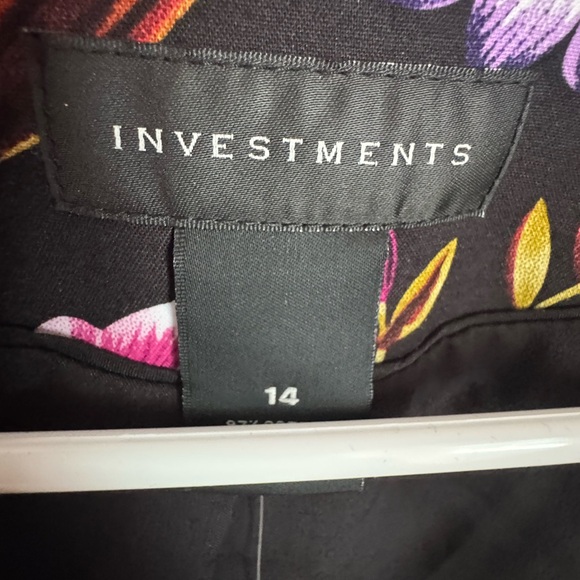 Investments black floral blazer Size 14 NWT - Picture 4 of 7